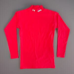 Under Armour Ohio State Buckeyes Y2K Compression Mock Neck Shirt Red Mens M